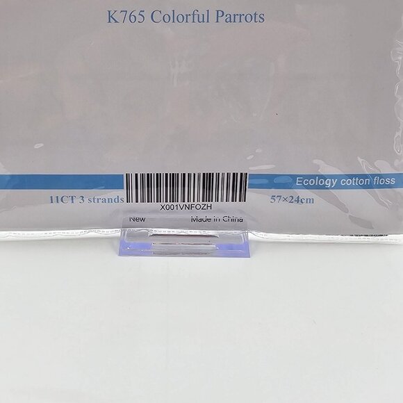 Maydear Colorful Parrots Cross Stitch Kit Pre-Printed Fabric - Picture 2 of 5